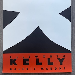 Original exhibition poster Kelly 1958 Galerie Maeght