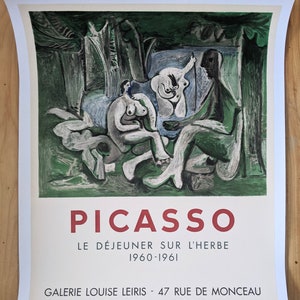 Original Picasso Poster &quot;Dejeuner Sur L&#39;herbe&quot; 1962