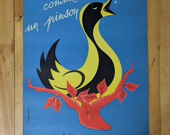 Original poster Loterie Nationale 1955 lithography by Max Dufour