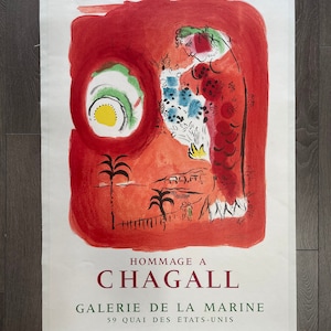 Original Poster Marc Chagall 1967 &quot;Hommage A Chagall&quot; - Mourlot
