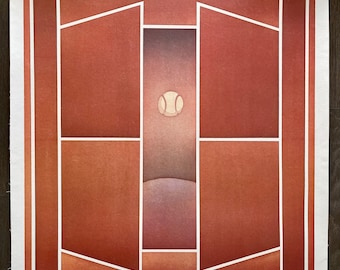 Original Roland Garros Poster Folon, 1982