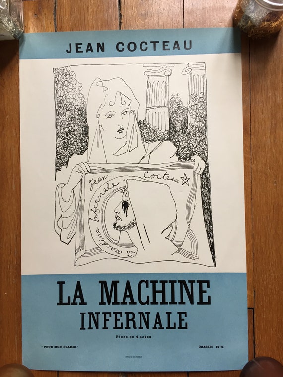 Original Exhibition Poster Jean Cocteau 1934 La Machine Infernale
