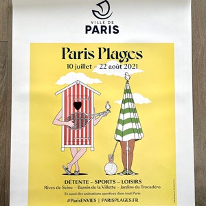 Affiche originale de Paris Plage 2021