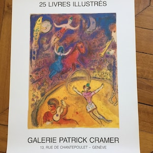 Poster original exhibition poster Marc Chagall 1982