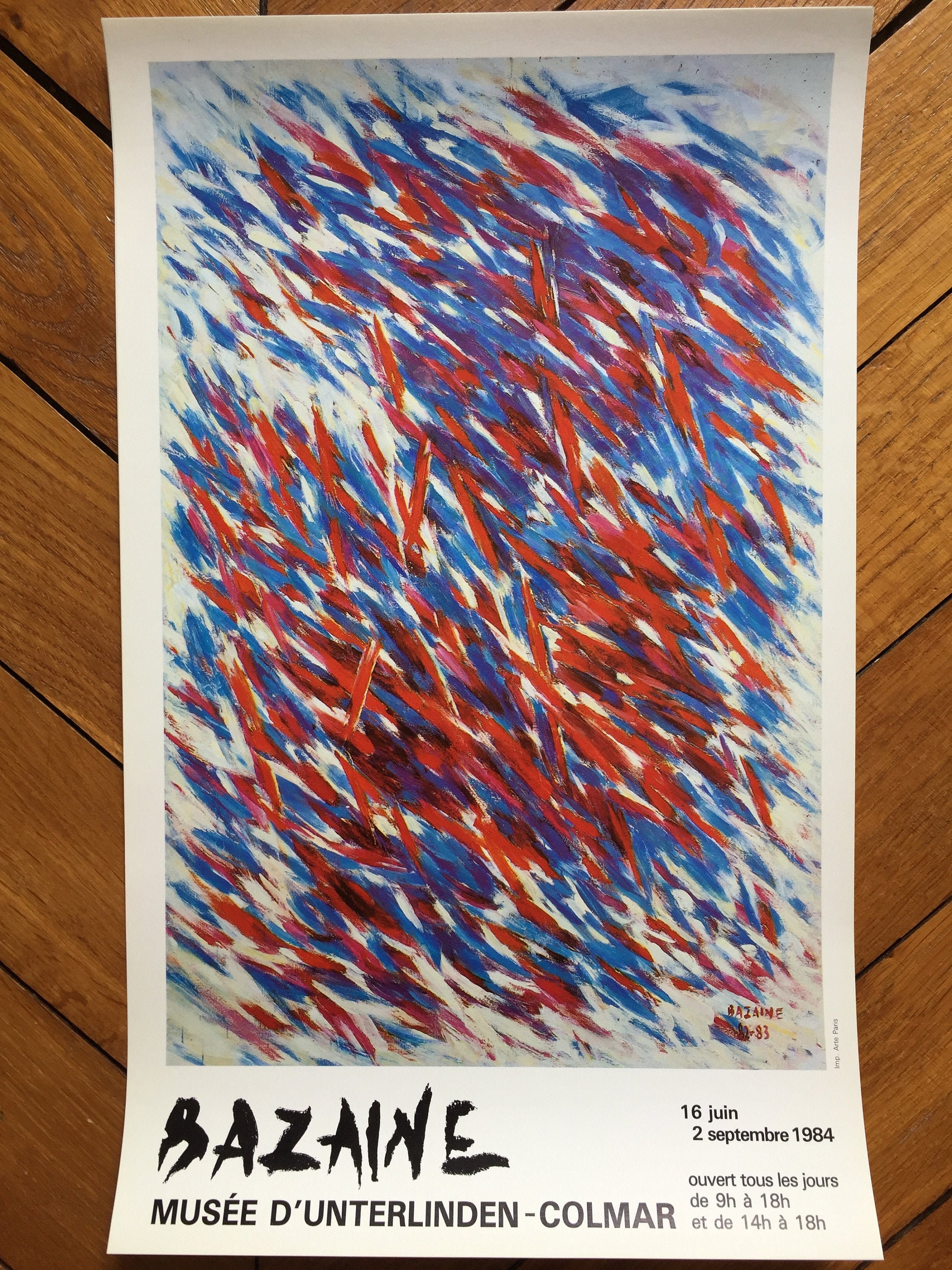 Jean Bazaine Exhibition Poster - Child on the Banks of the