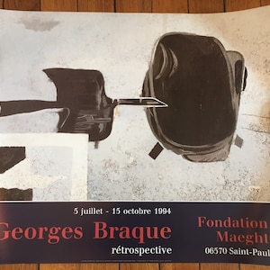 Original exhibition poster Braque 1994 Maeght