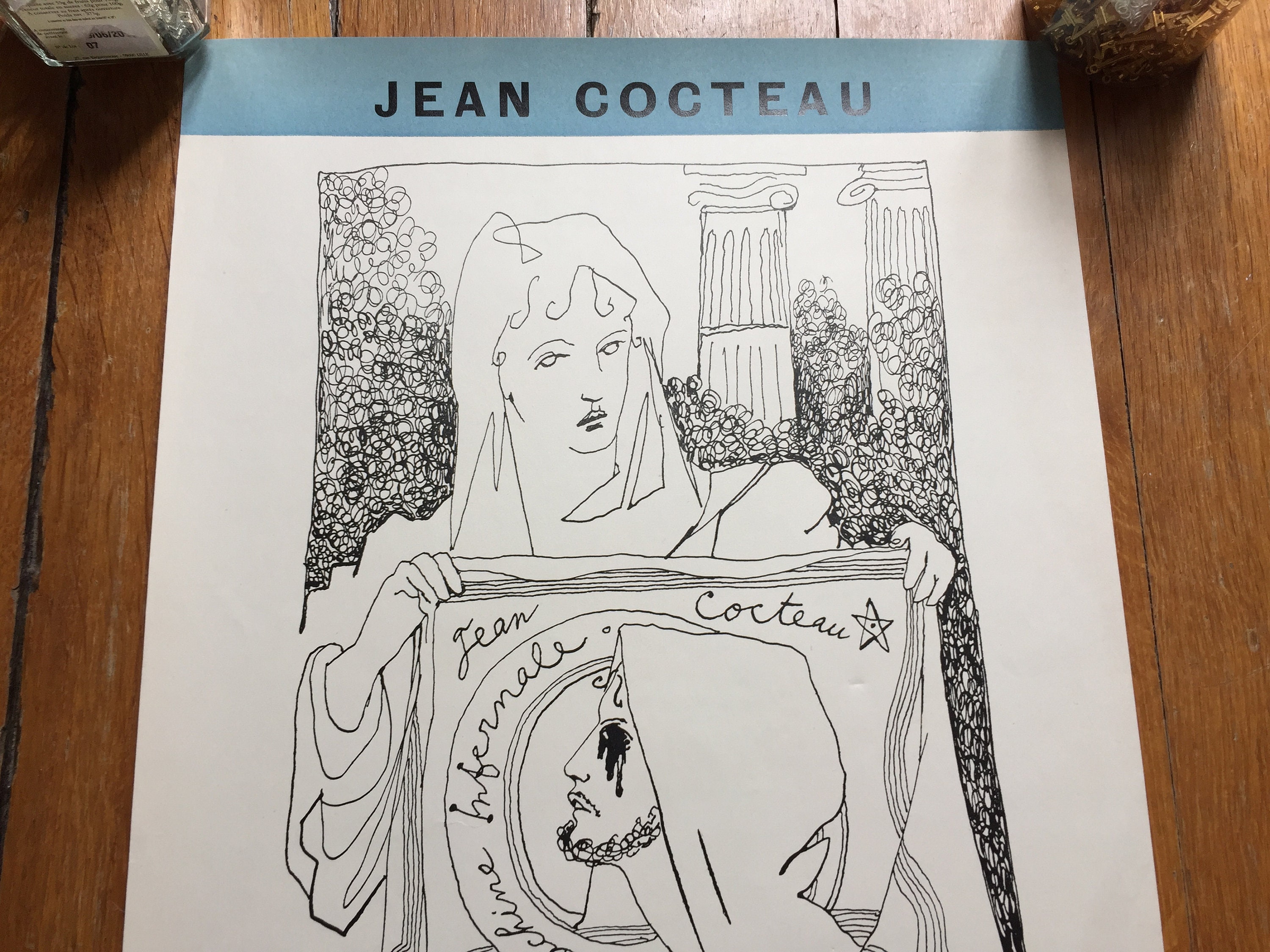 Original Exhibition Poster Jean Cocteau 1934 La Machine Infernale