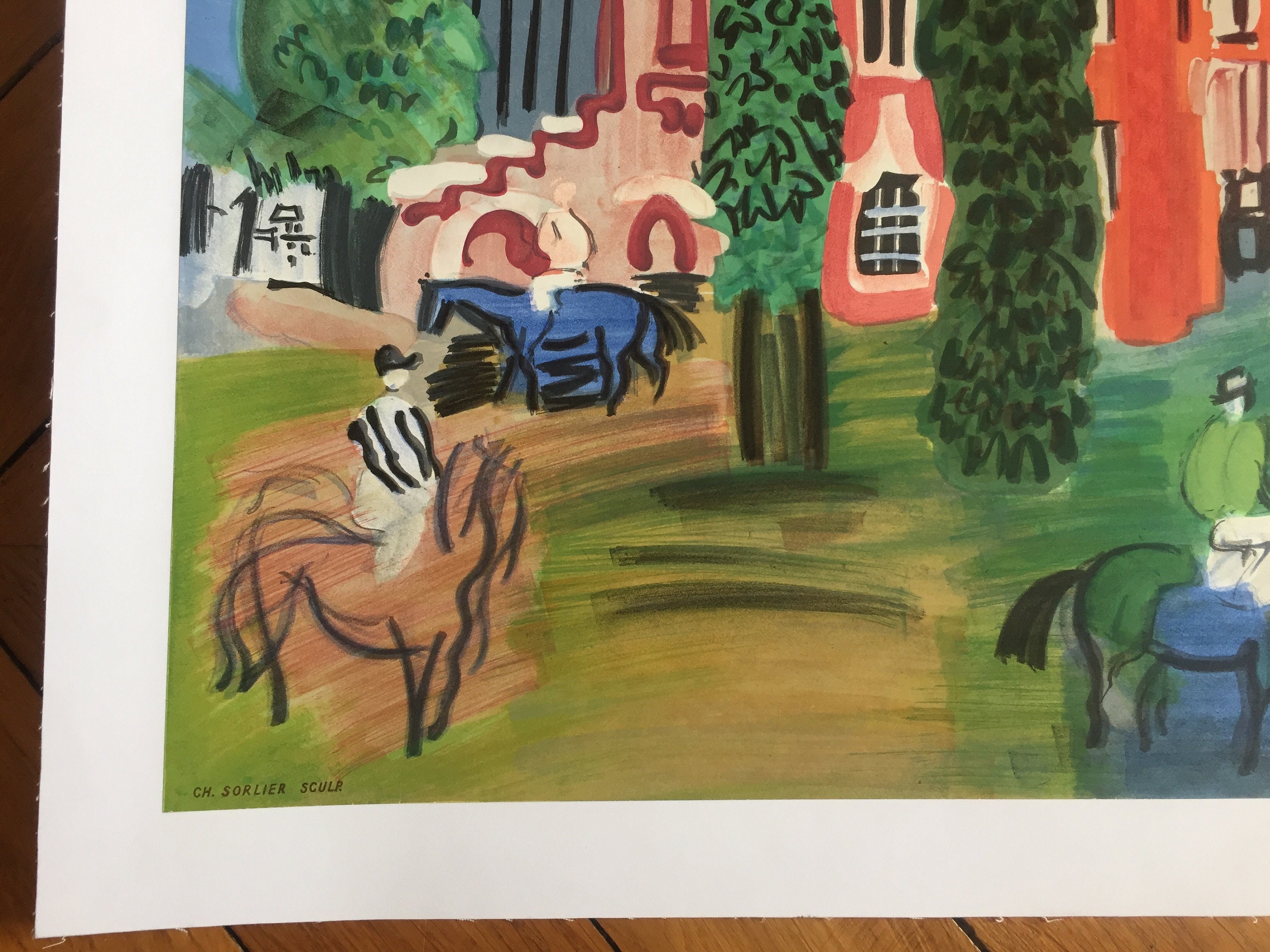 Original Exhibition Poster Dufy 1964 Paddock Deauville MOURLOT