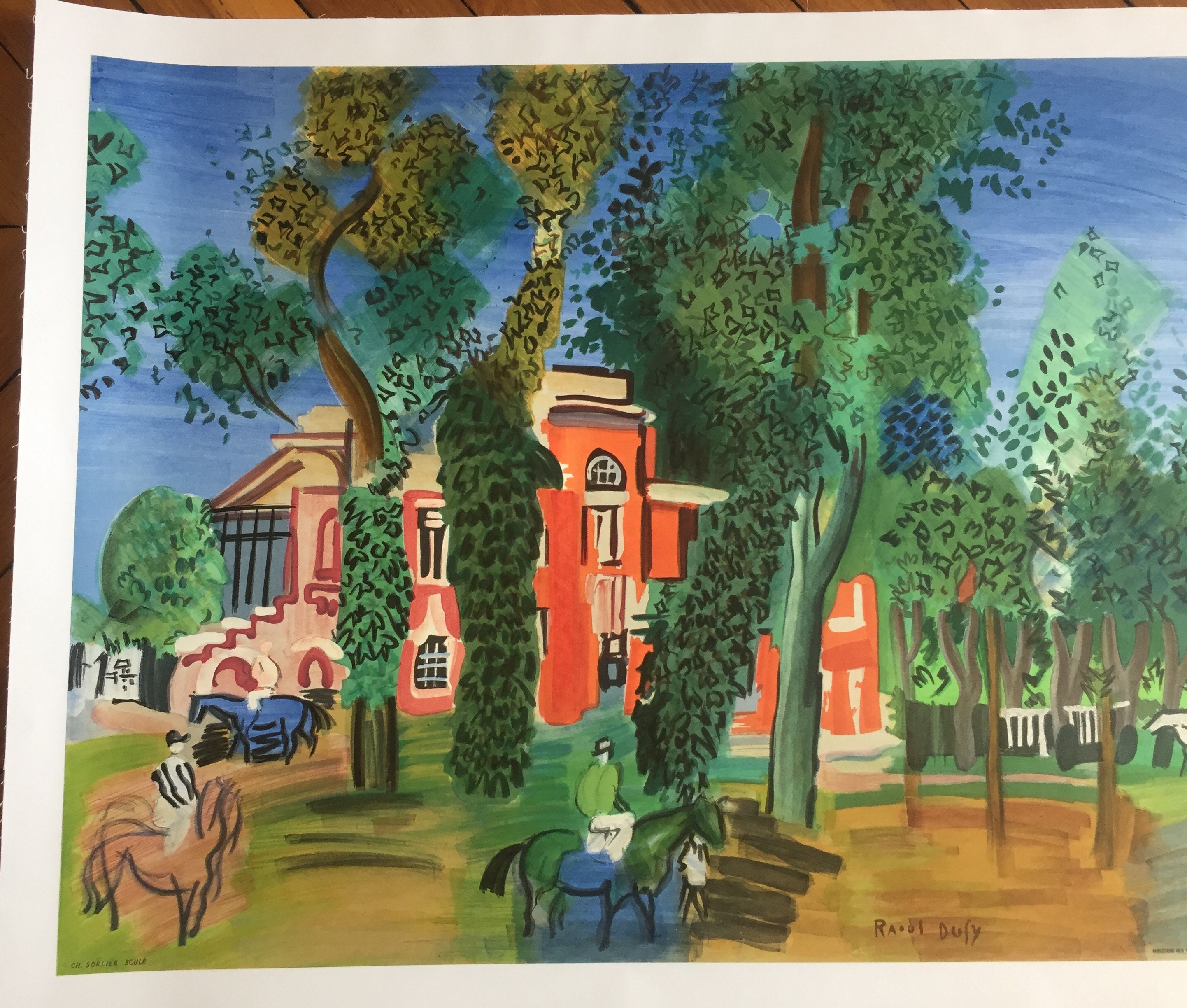 Original Exhibition Poster Dufy 1964 Paddock Deauville MOURLOT