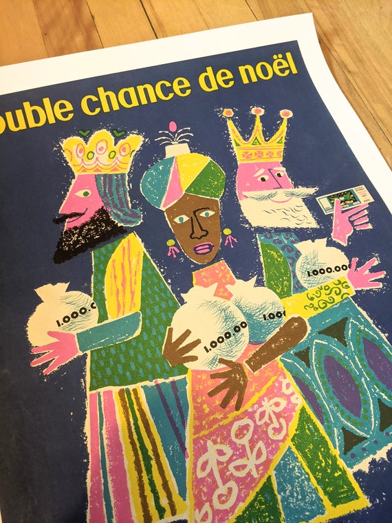 オリジナル リトグラフ ポスター Loterie Nationale 1966 - Etsy 日本