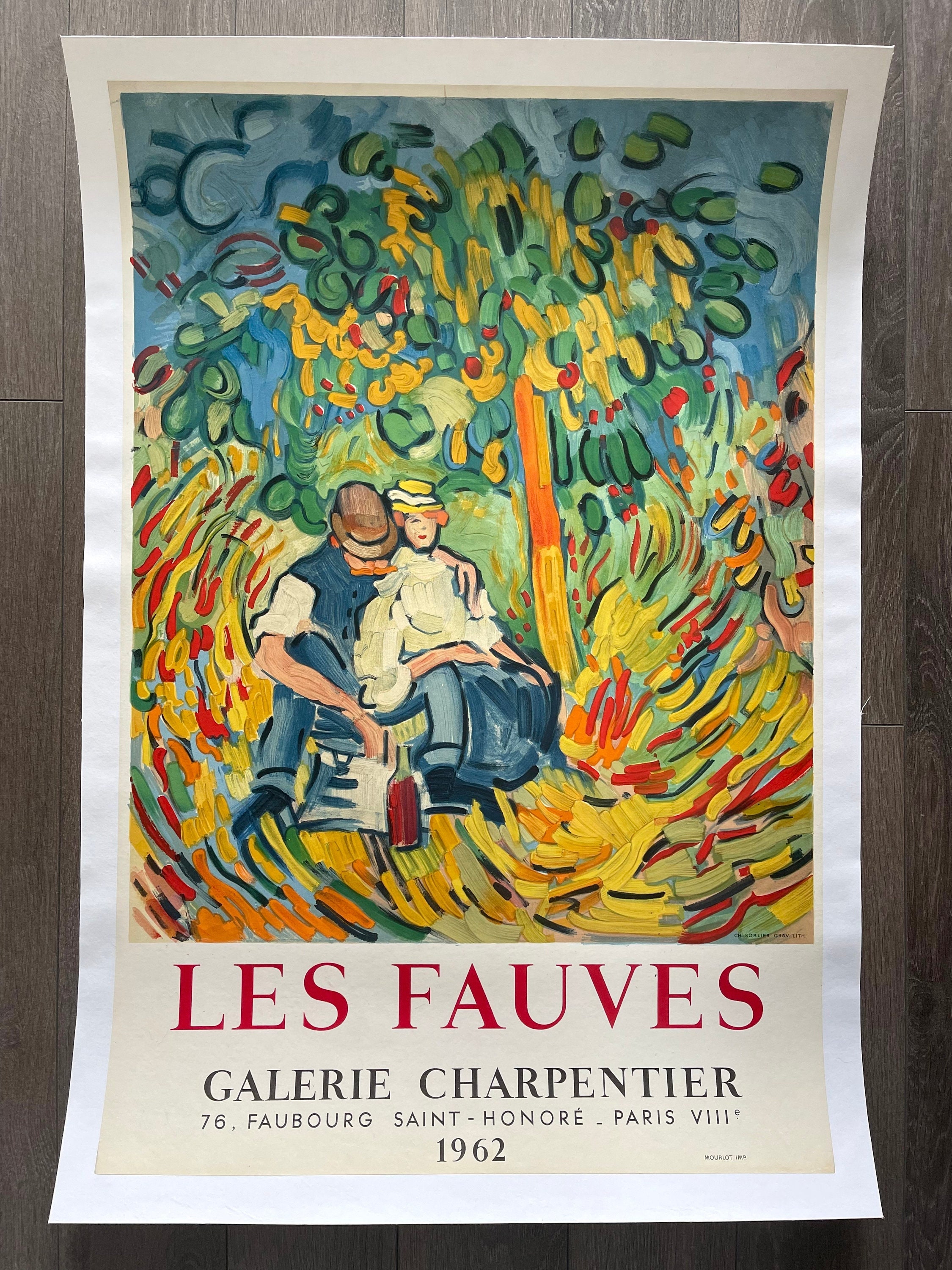 Original Lithographic Poster Les Fauves Galerie Charpentier 1962