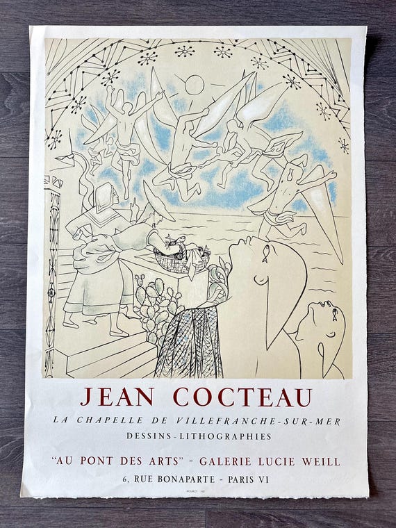 Chateau/ジャンルー シーフ モノクロ/アートポスター Original Jean Cocteau Poster 