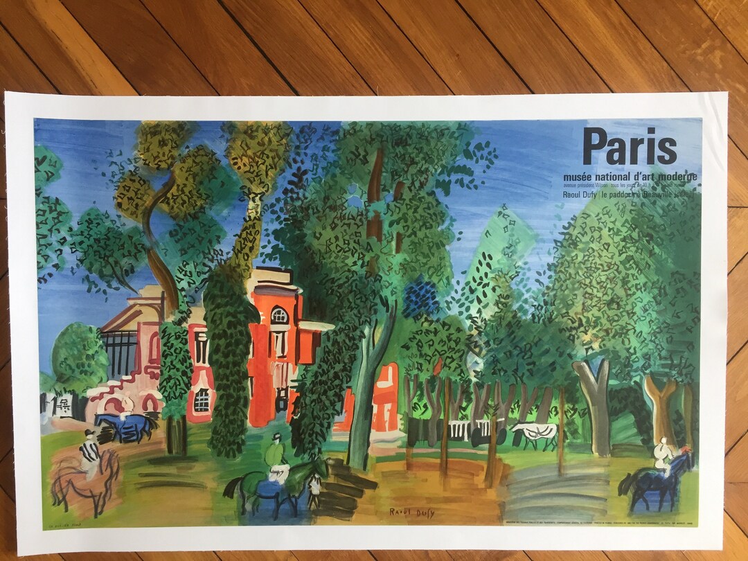 Original Exhibition Poster Dufy 1964 Paddock Deauville MOURLOT