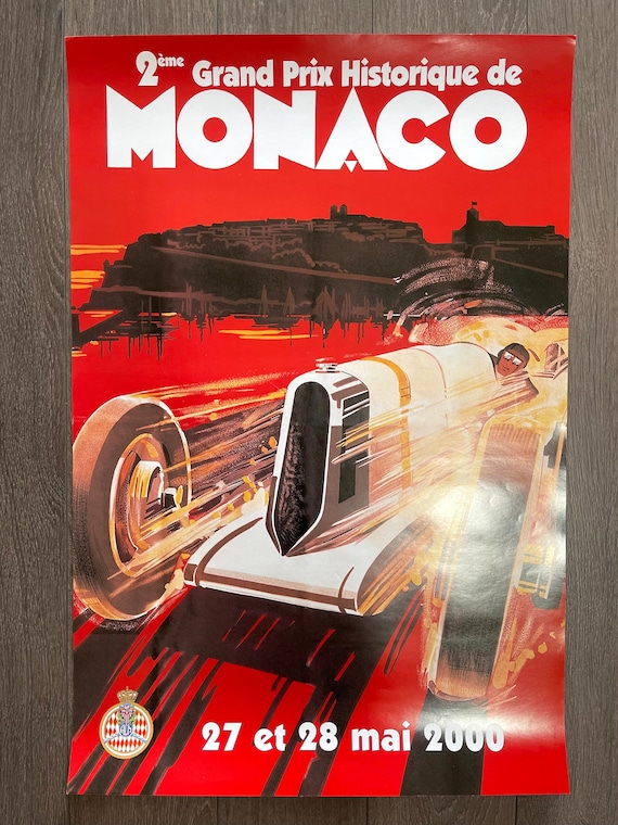 【貴重セール】F1 Grand Prix de Monaco 2000 ポスター Original Formula 1 Poster - Historique Grand Prix Monaco 2000