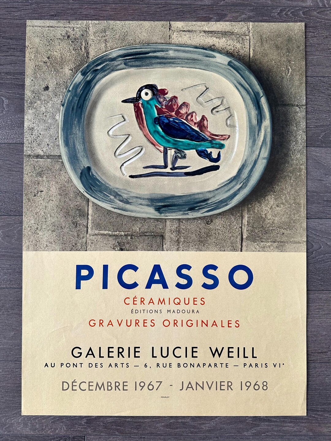 Original Picasso Poster Ceramiques - Galerie Lucie Weill - 1967