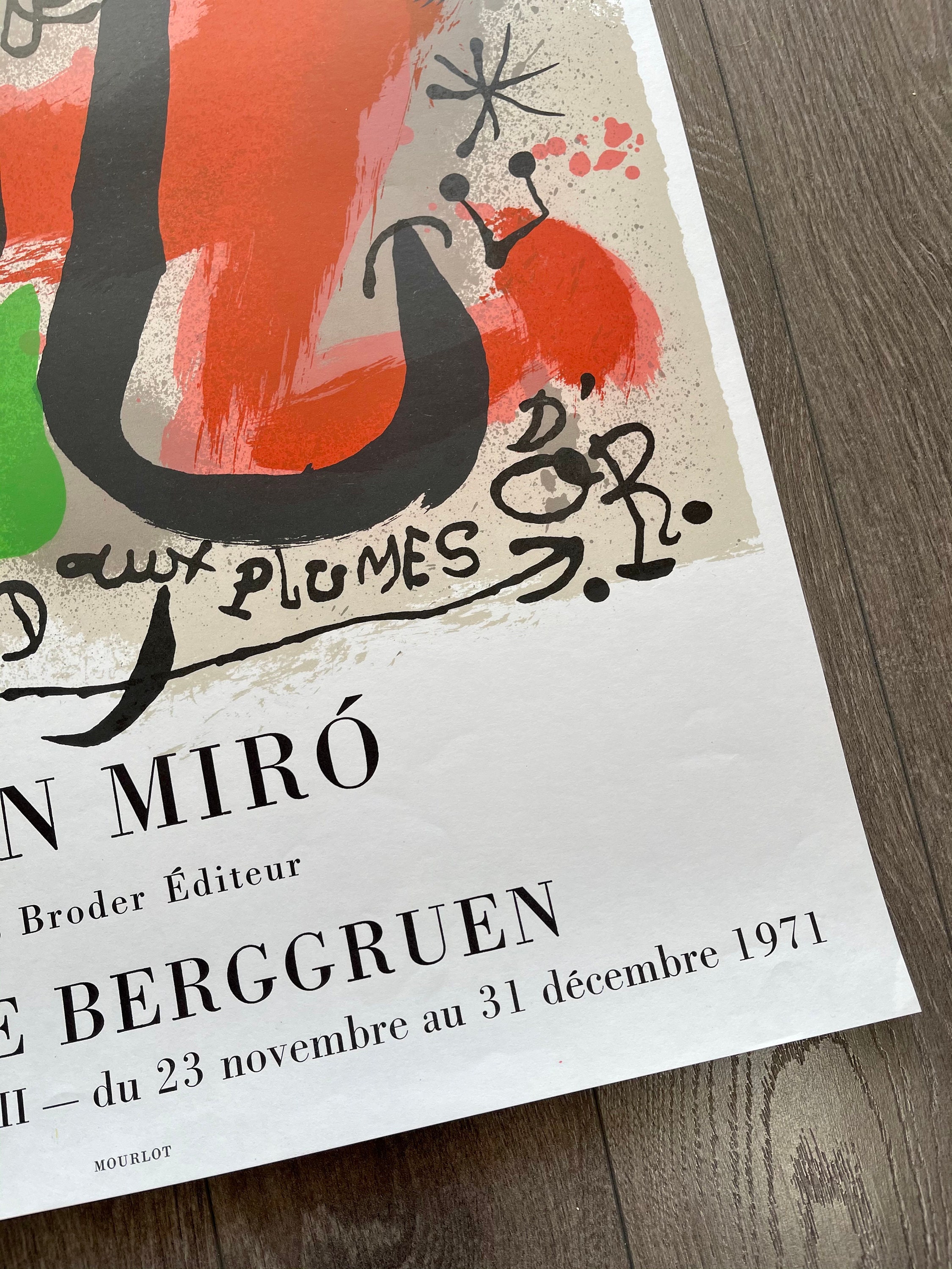 オリジナル ジョアン ミロ ポスター - Galerie Berggruen、1971 