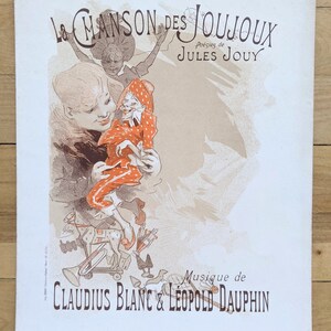 Original Jules Cheret &quot;Les Chanson Des Joujoux&quot; 1892, imp. Chaix