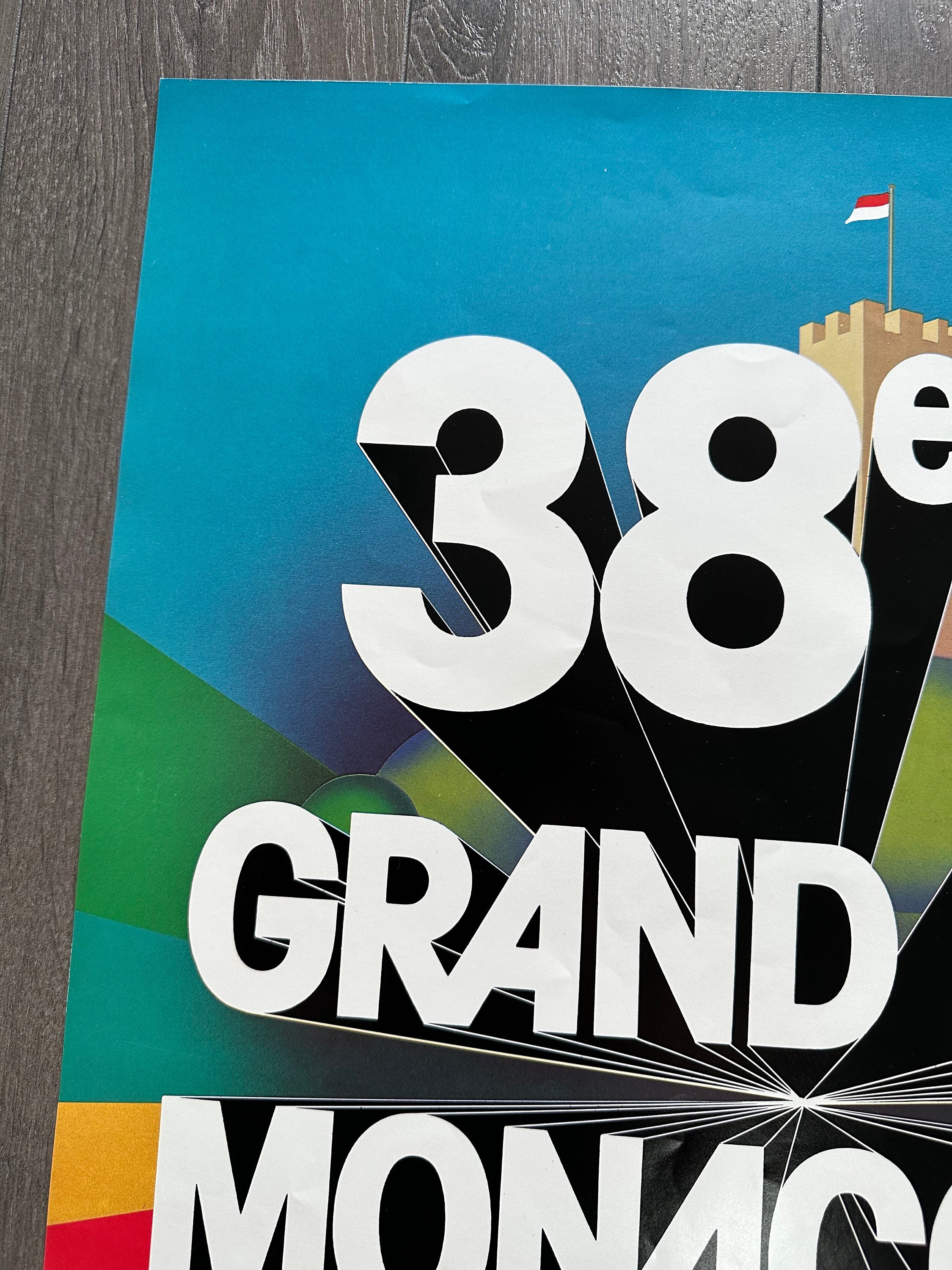 Grande Affiche Originale Grand Prix F1 Monaco 1980 - Collection Sport