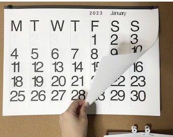 2023 Monthly Calendar  (Digital Files), Office Decor, Wall, Minimalist, Mid-century, moma, art, stendig inspired, Organize, Planning, Annual