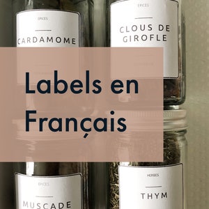 Français Printable Spice Labels with Modern Minimalist Design DIY Print at Home Zero Waste lifestyle french, pantry image 8