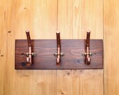 Copper Coat Hook Plaque, Dog Lead Hooks, Towel Hooks