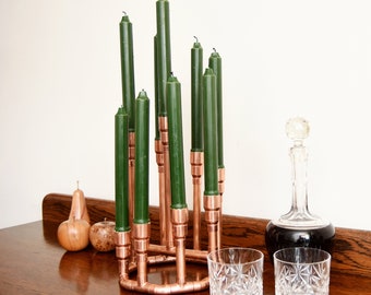 Copper Candelabrum, 9 Arm Candelabra, Candle Stick Holder, Table Centre Piece, 7th Wedding Anniversary, Copper Anniversary