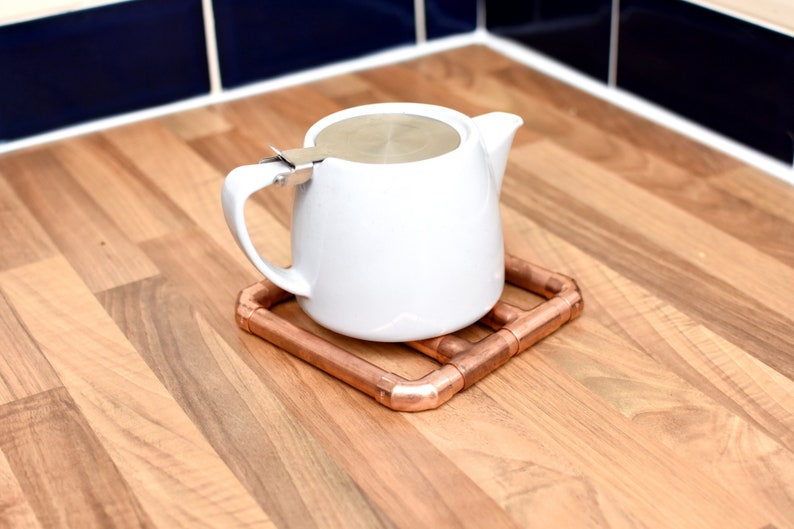 Copper Pan Trivet Pot Holder Teapot Stand Copper Coaster Etsy