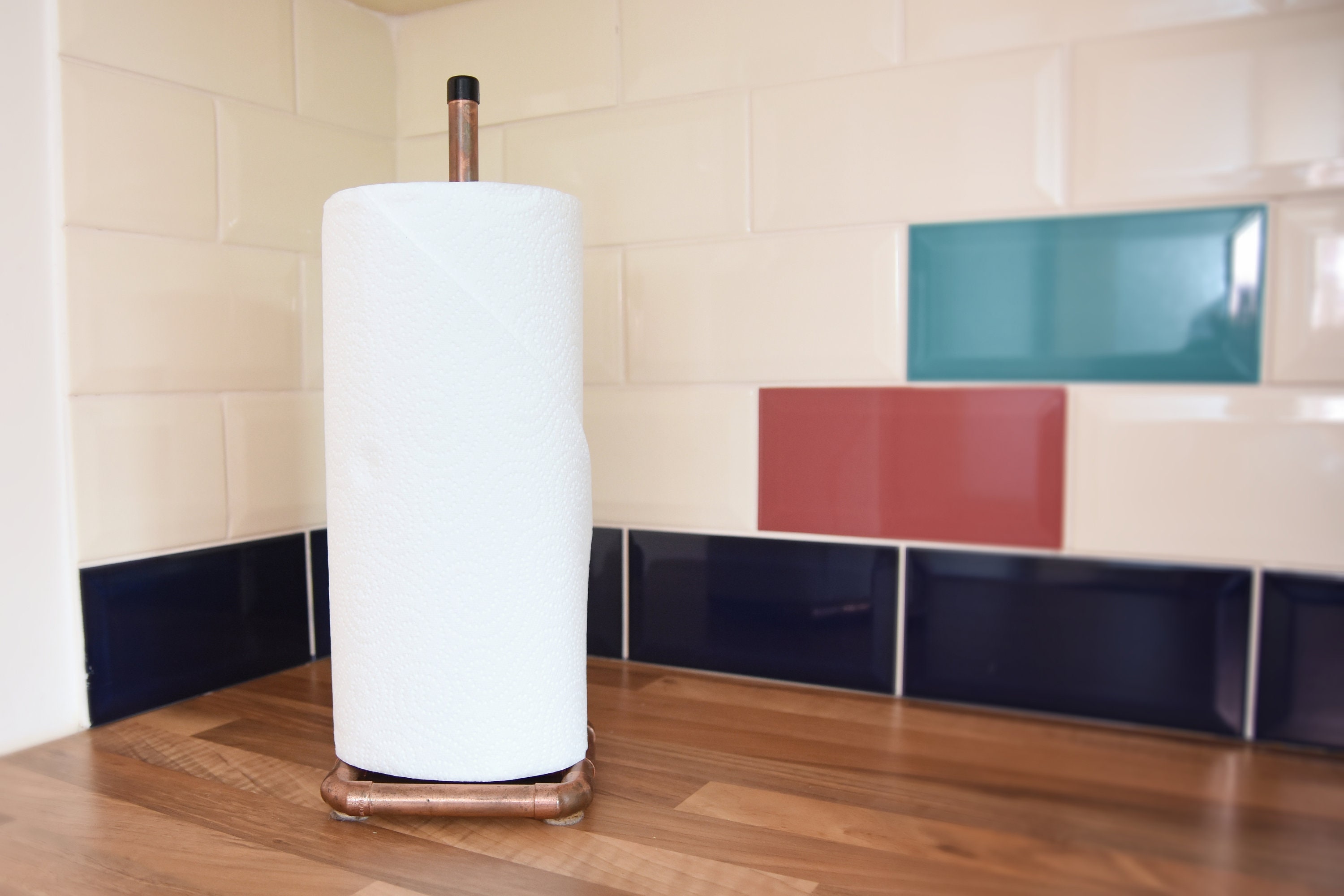 Copper Kitchen Roll Holder Industrial Kitchen Decor Rustic Etsy