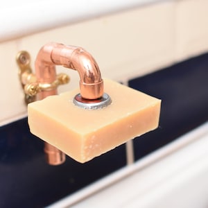 Soap Holder made from Copper Pipe, Magnetic Soap Holder, Industrial Bathroom, Steampunk Home, Bathroom Accessories