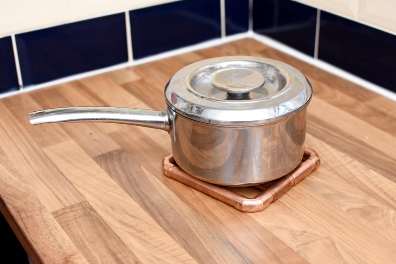 Copper Pan Trivet Pot Holder Teapot Stand Copper Coaster Etsy