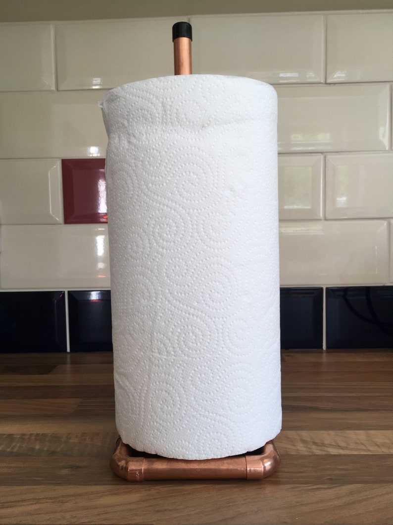 Copper Kitchen Roll Holder Industrial Kitchen Decor Rustic Etsy