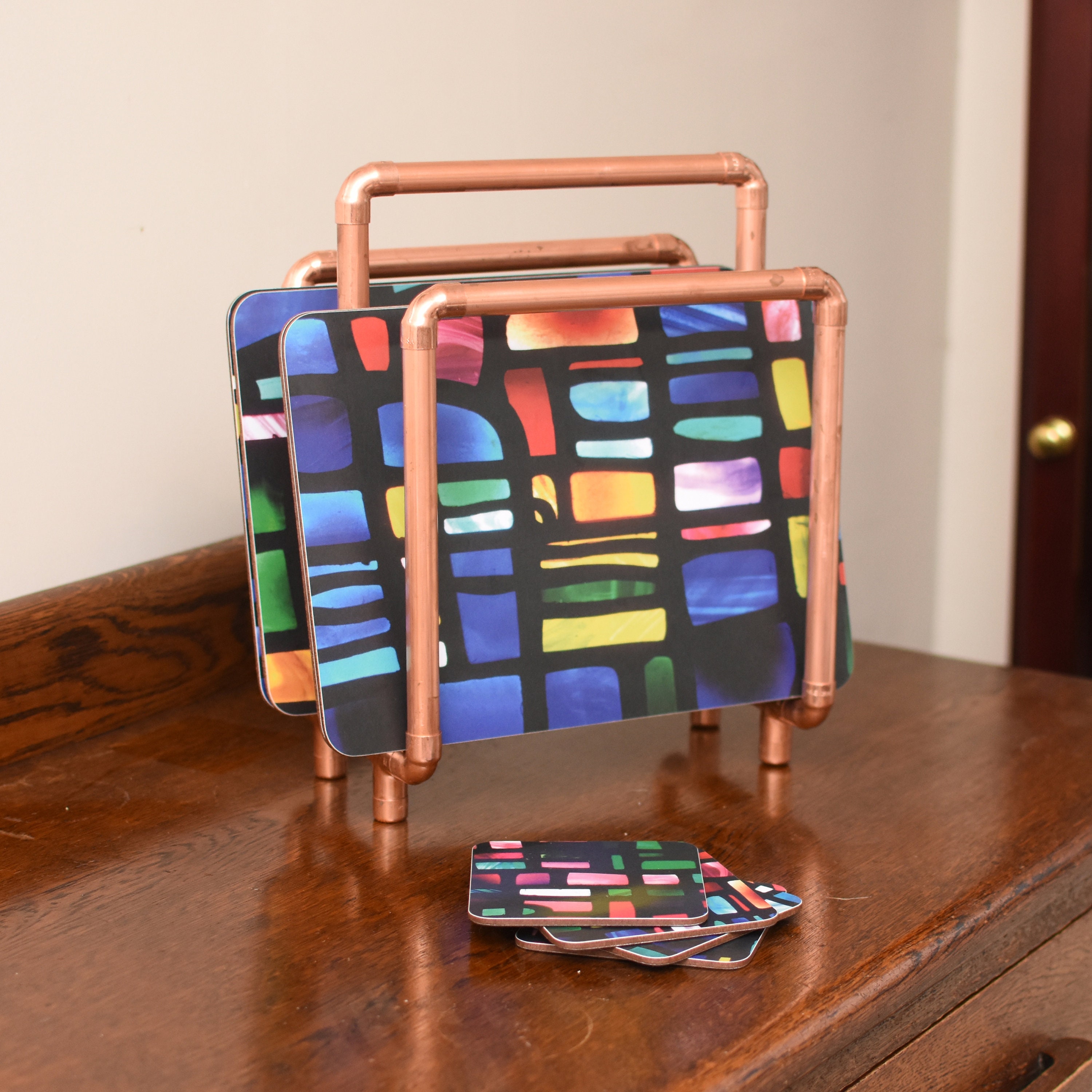 Copper Pipe Magazine Rack Copper Magazine Holder - Etsy