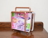 Copper Pipe Magazine Rack, Copper Magazine Holder