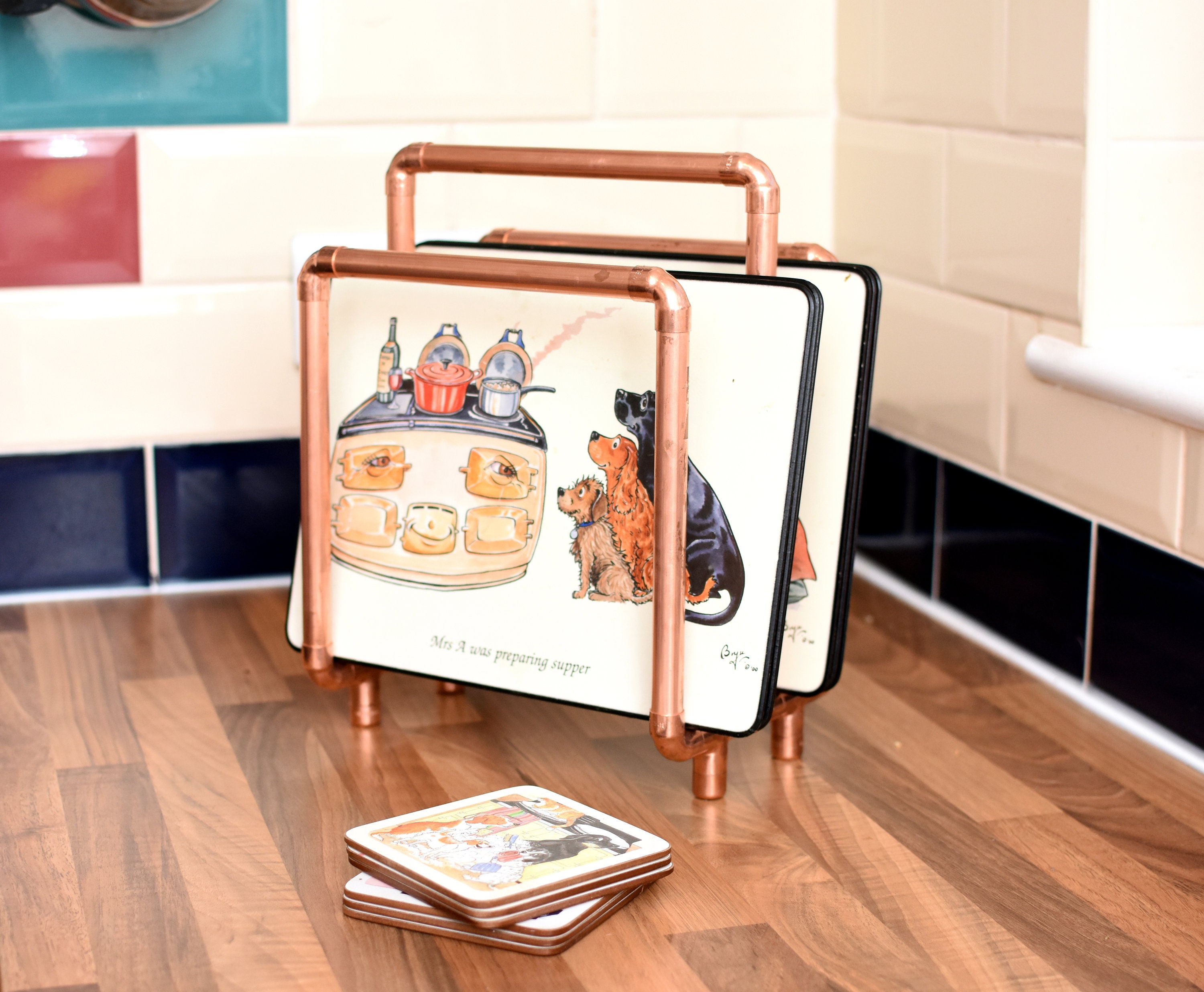 Copper Pipe Magazine Rack Copper Magazine Holder | Etsy