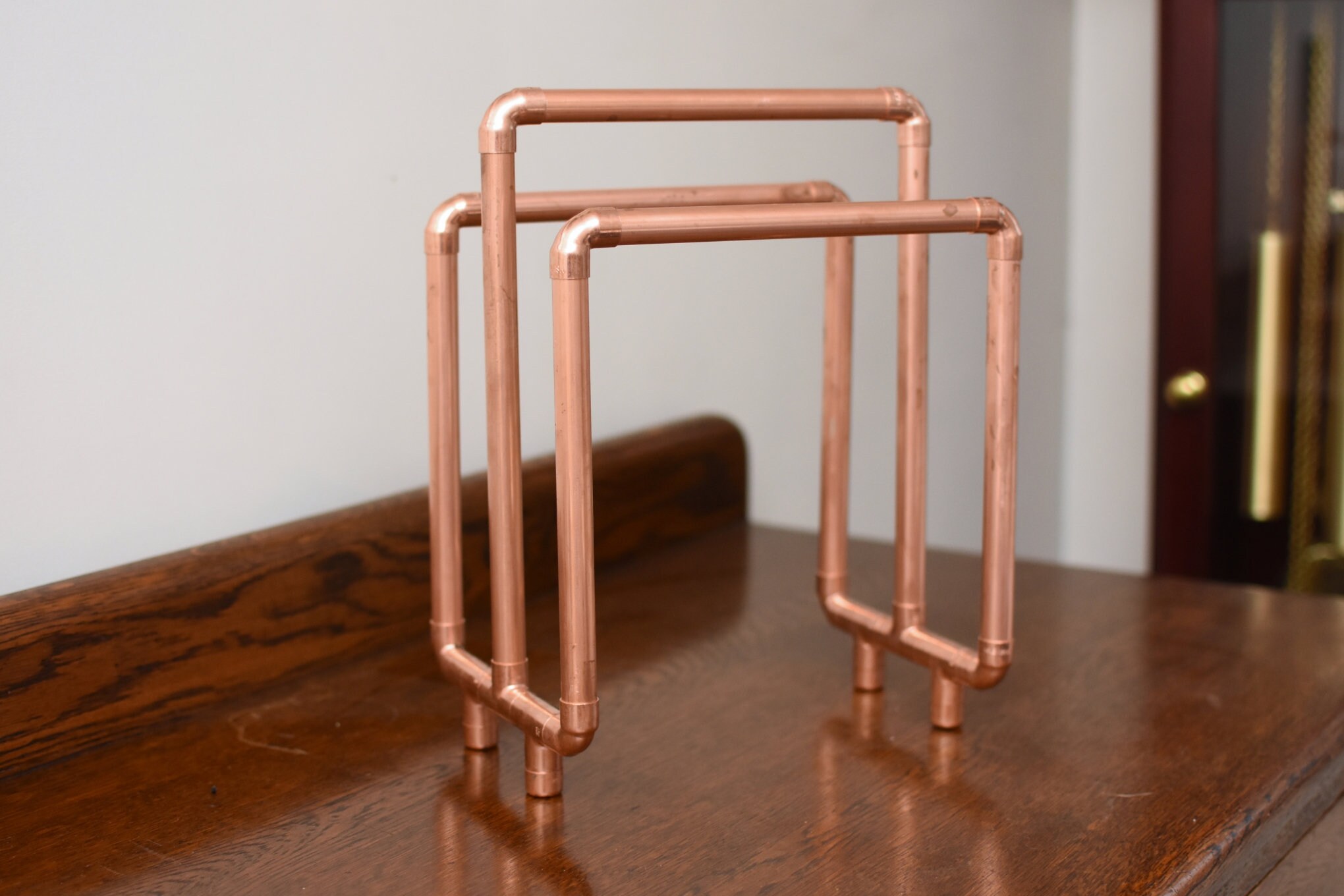Copper Pipe Magazine Rack Copper Magazine Holder | Etsy