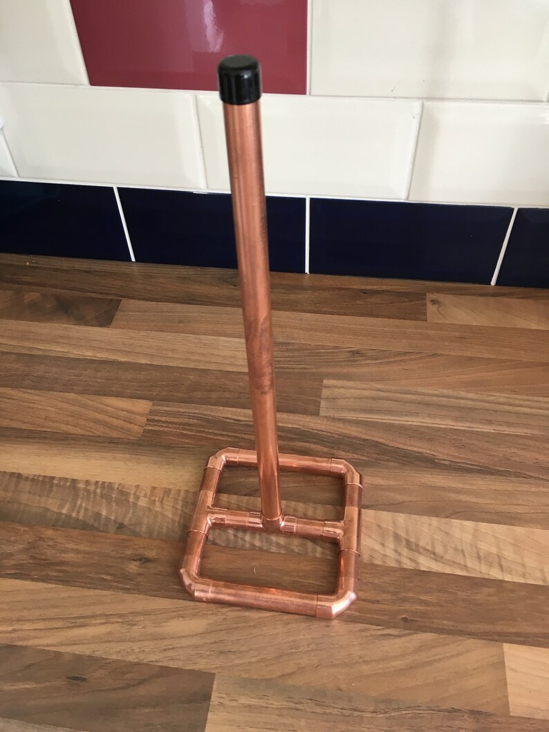 Copper Kitchen Roll Holder Industrial Kitchen Decor Rustic Etsy