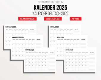 洋書　ドイツ　カレンダー カレンダー ドイツ語 2025、ドイツのカレンダー、US レターと A4