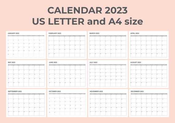 Set Calendar 2023 - Etsy