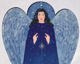 Angel with Nativity Ornament