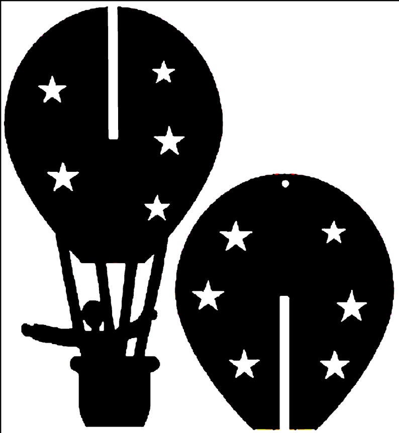 Heißluftballon-Vorlage. Ai png psd dxf svg Formate. - Etsy Schweiz