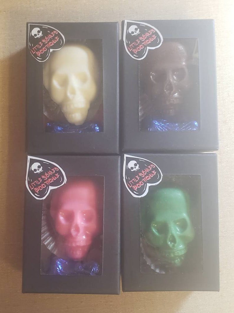 Chocolate Molded Skull with Pretzel Bone Gift Set image 1