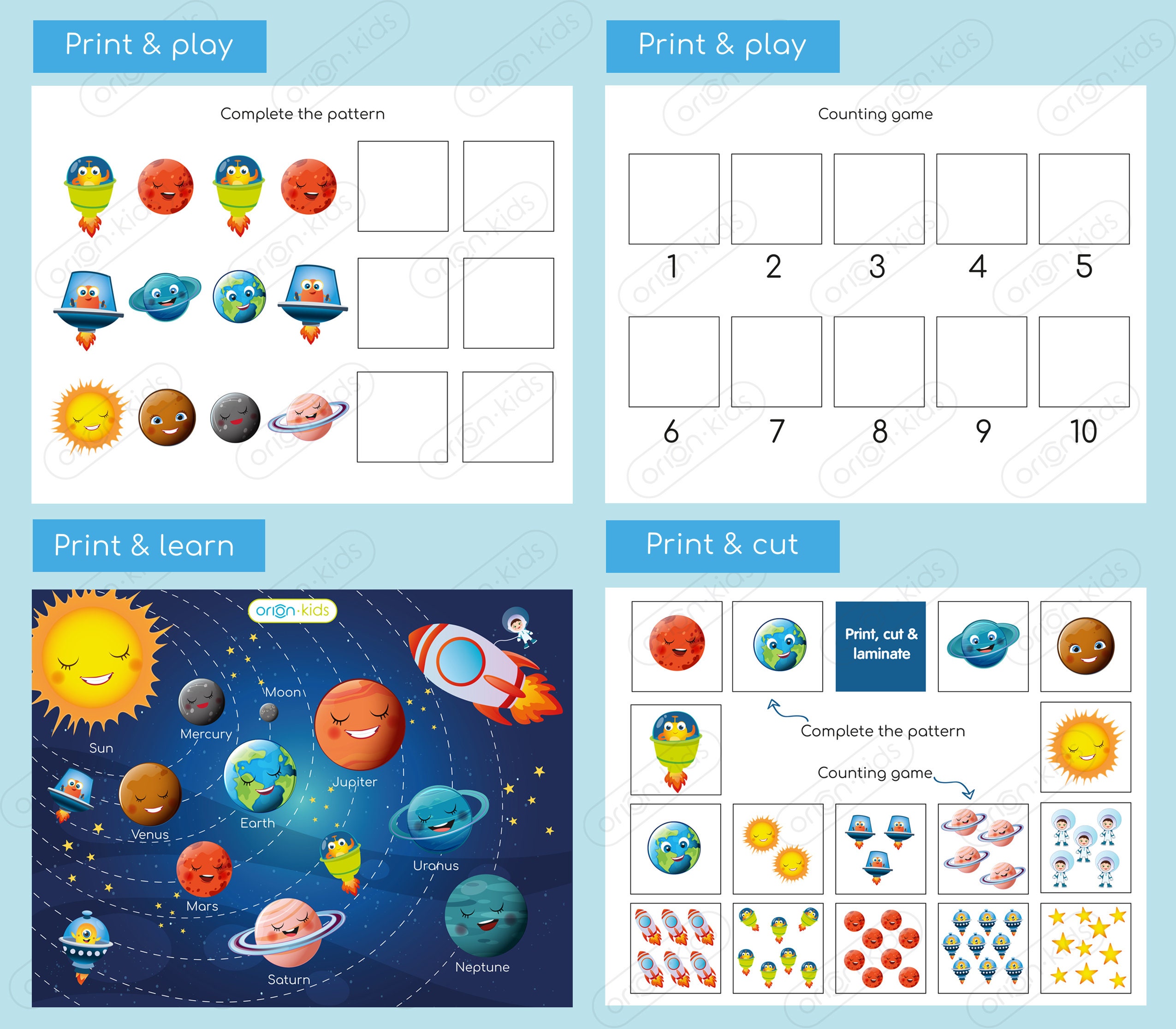 Printable Solar System Activity Pages - Etsy Canada