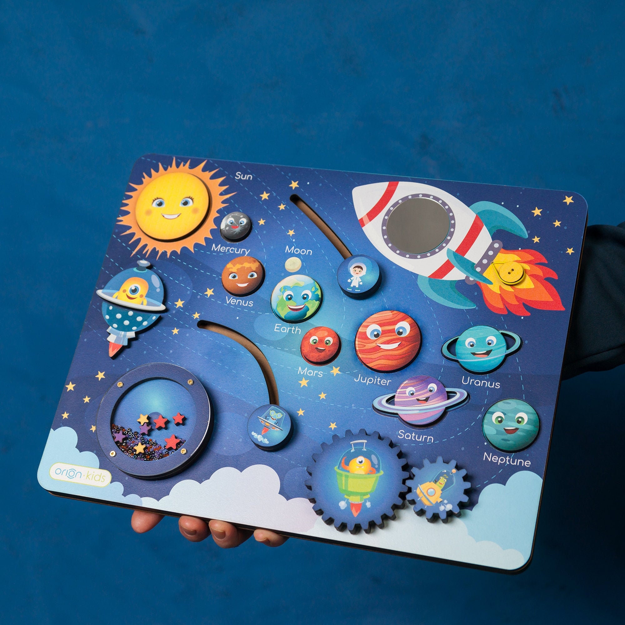 Space Busy Board Jigsaw Puzzle Solar system wooden puzzle Etsy