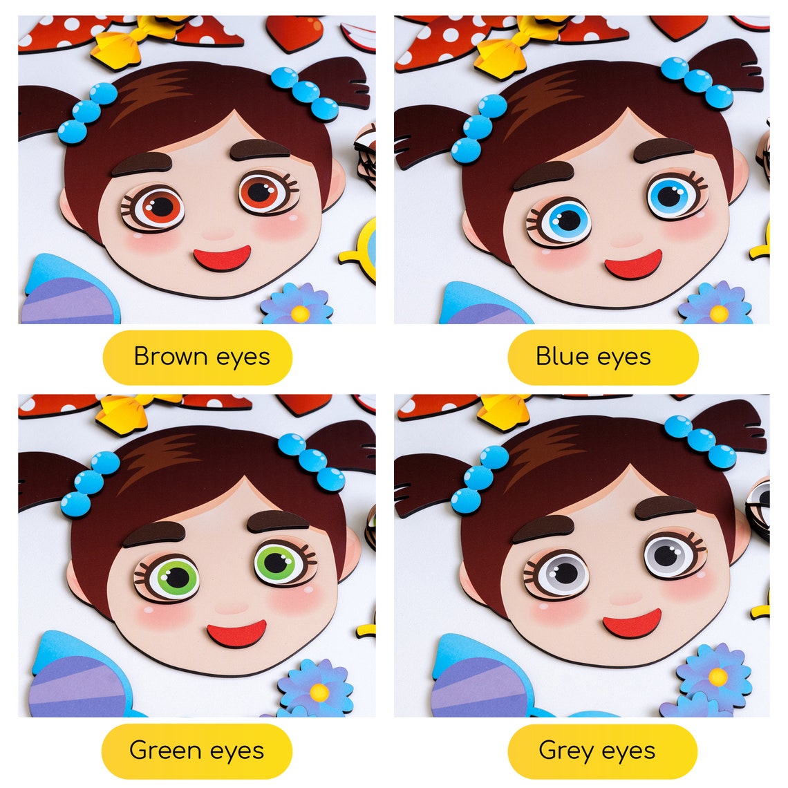 Emotions play set Feelings Wooden Toy on Etsy