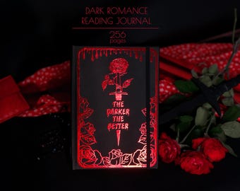 Dark Romance Reading Journal: Faux Leather Hardcover, 256 Pages
