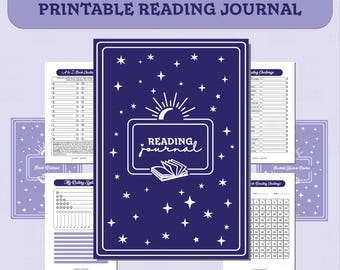 PRINTABLE Dark Blue Fantasy Book Reading Journal