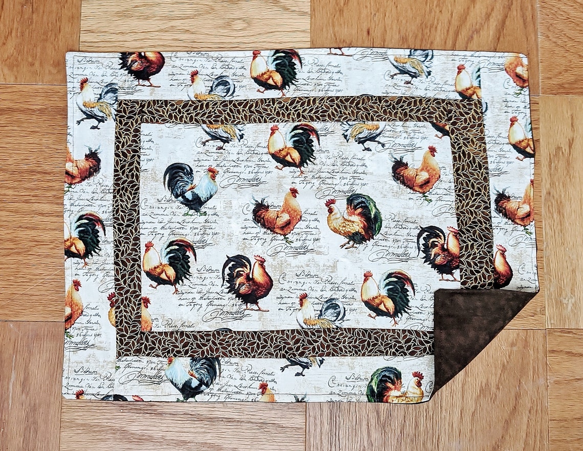 Farmhouse Quilted Place mat set of 4 Cotton placemats Cotton Etsy