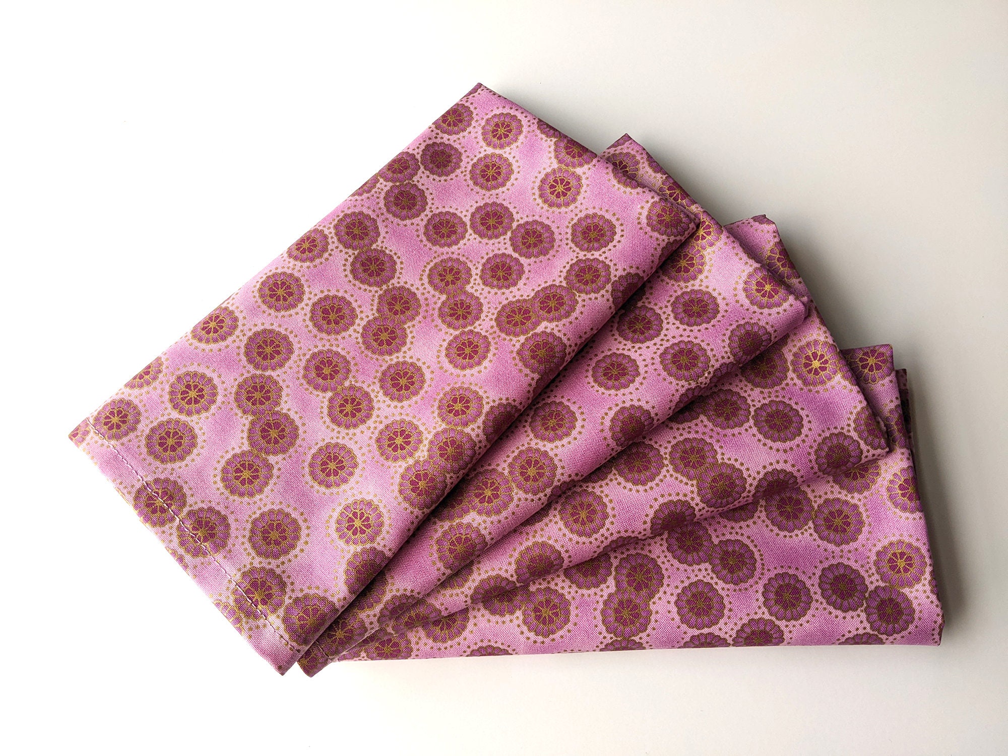 Pink and Gold Napkins Confetti napkins Dotted napkins Princess Party napkins Bridal Shower napkins Brunch and Bubbly Cotton