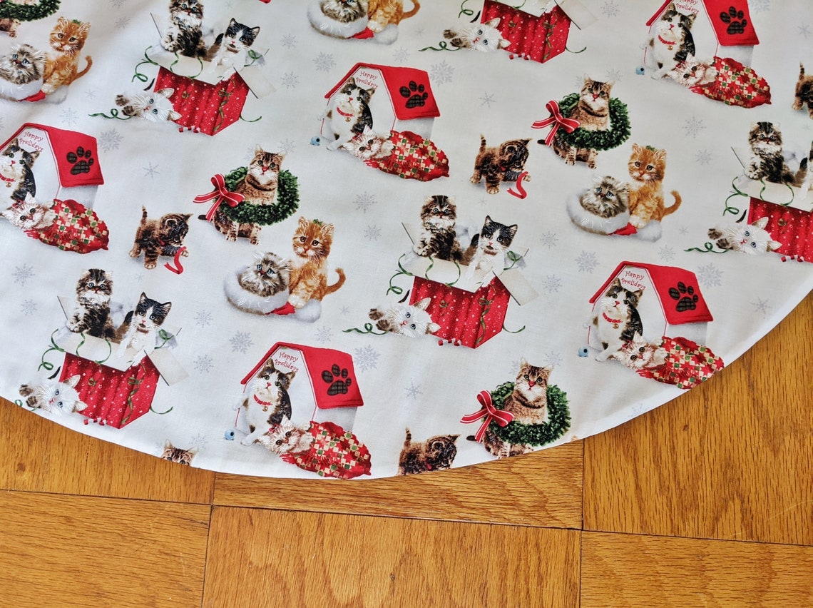 Cat Christmas Tree Skirt 