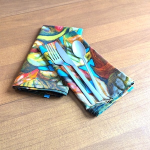 Artistic Fall Leaf Dining Napkins Dining cloth napkins Cotton table napkins Fall napkins Harvest napkins Autumn napkins Thanksgiving napkins